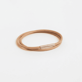 18K Echtlederarmband Blassgold – wasserfest